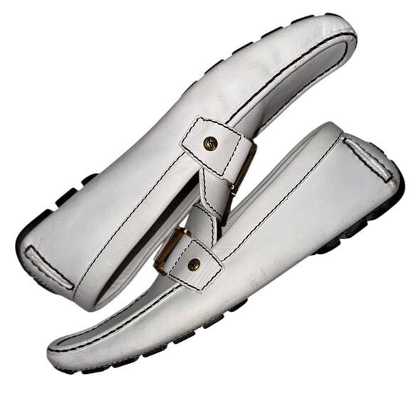Louis Vuitton Men’s Monte Carlo White Leather Moccasin Loafers Size UK 7 USA 8 - Picture 10 of 16